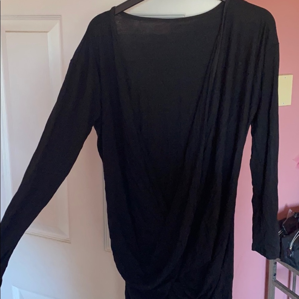 Mini front twist shirt dress